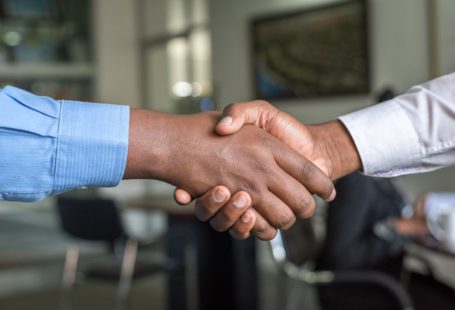 Trust Handshake - two people shaking hands