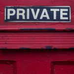 Privacy Ethics - private signage door