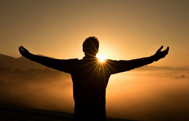 Eco Success - silhouette photo of man on cliff during sunset