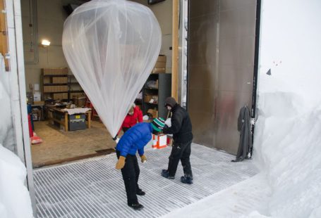 Timing Launch - white net balloon hanged above